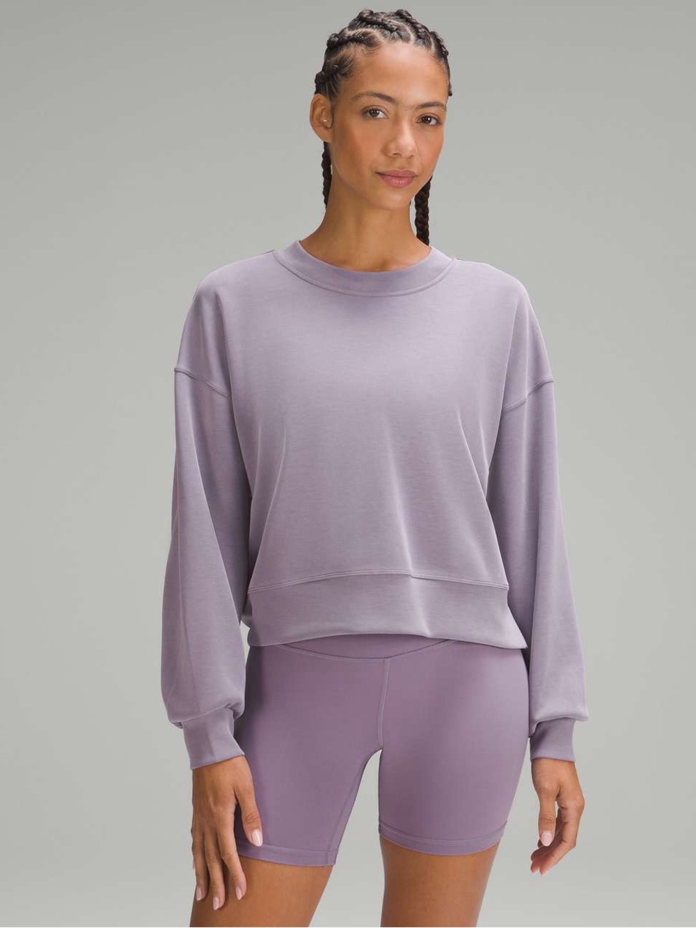 lululemon athletica Lavender Cropped Crewneck Sweatshirt